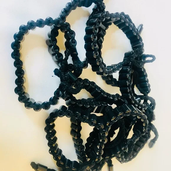 Handmade black bracelets - Picture 2 of 2